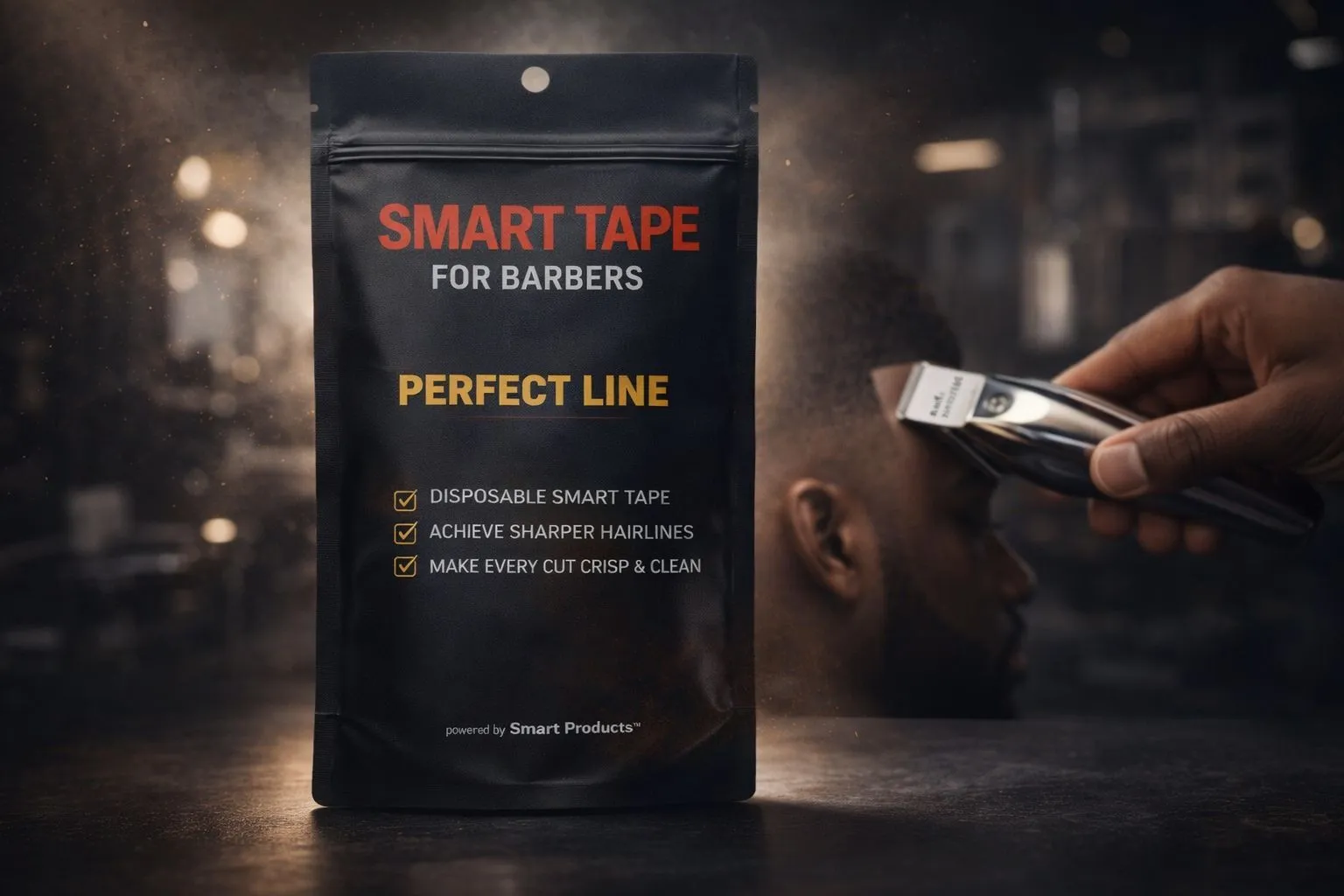 Smart Tape™ product packaging — Perfect Line for barbers